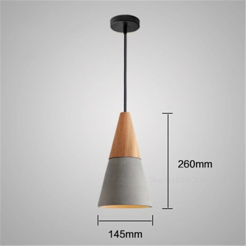 

Led Retro Cement Chandeliers Sling Bedroom Restaurant Bar Cafe Island Counter Hanging Light Creative Single Head Lamp