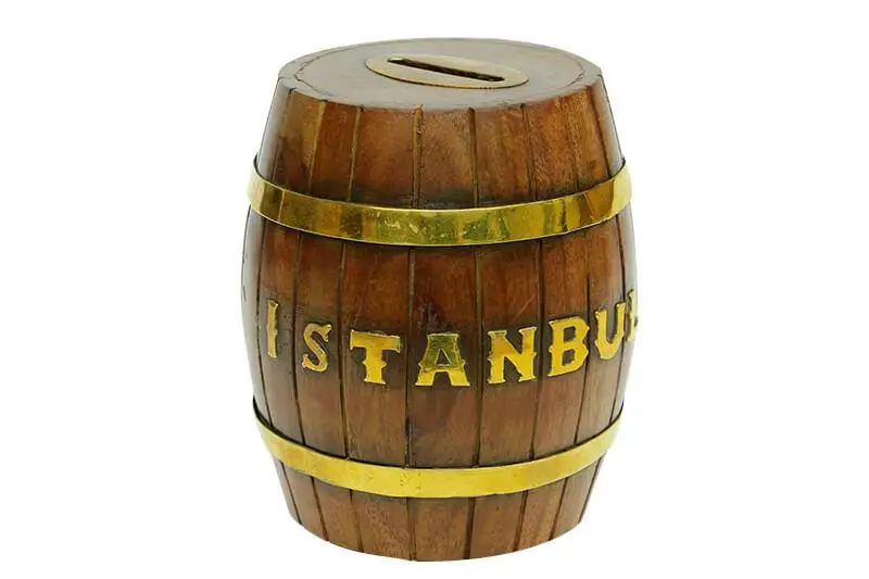 

Piggy bank Draft Istanbul Brass Engraved Decorative Gift