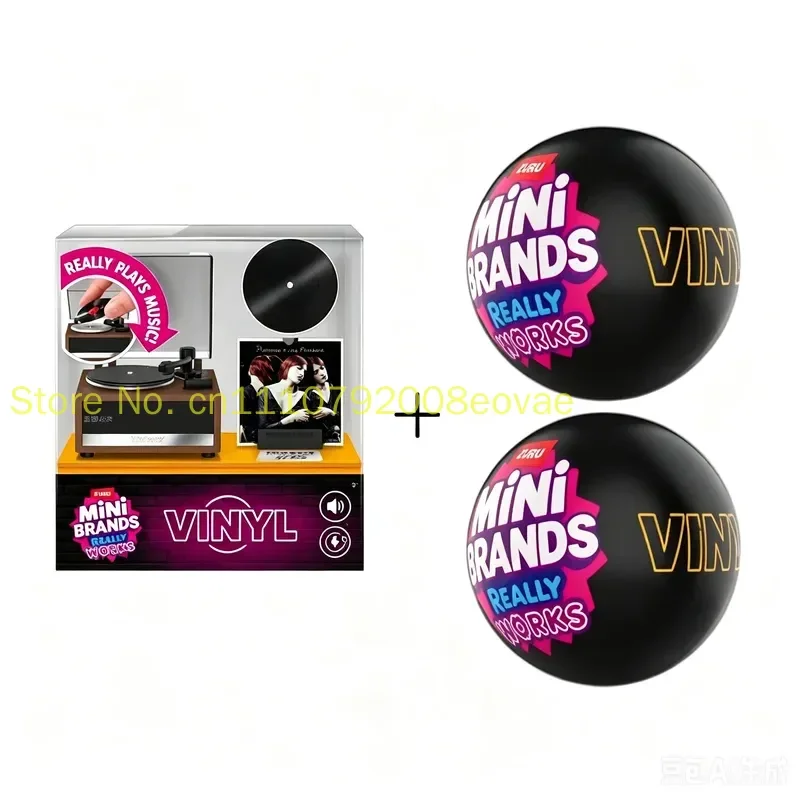 Фото Новые популярные виниловые шары-сюрпризы Zuru Mini Brands: миниатюрные виниловые пластинки, идеальный коллекционный подарок для любителей музыки, миниатюрные игрушки-подарки №4