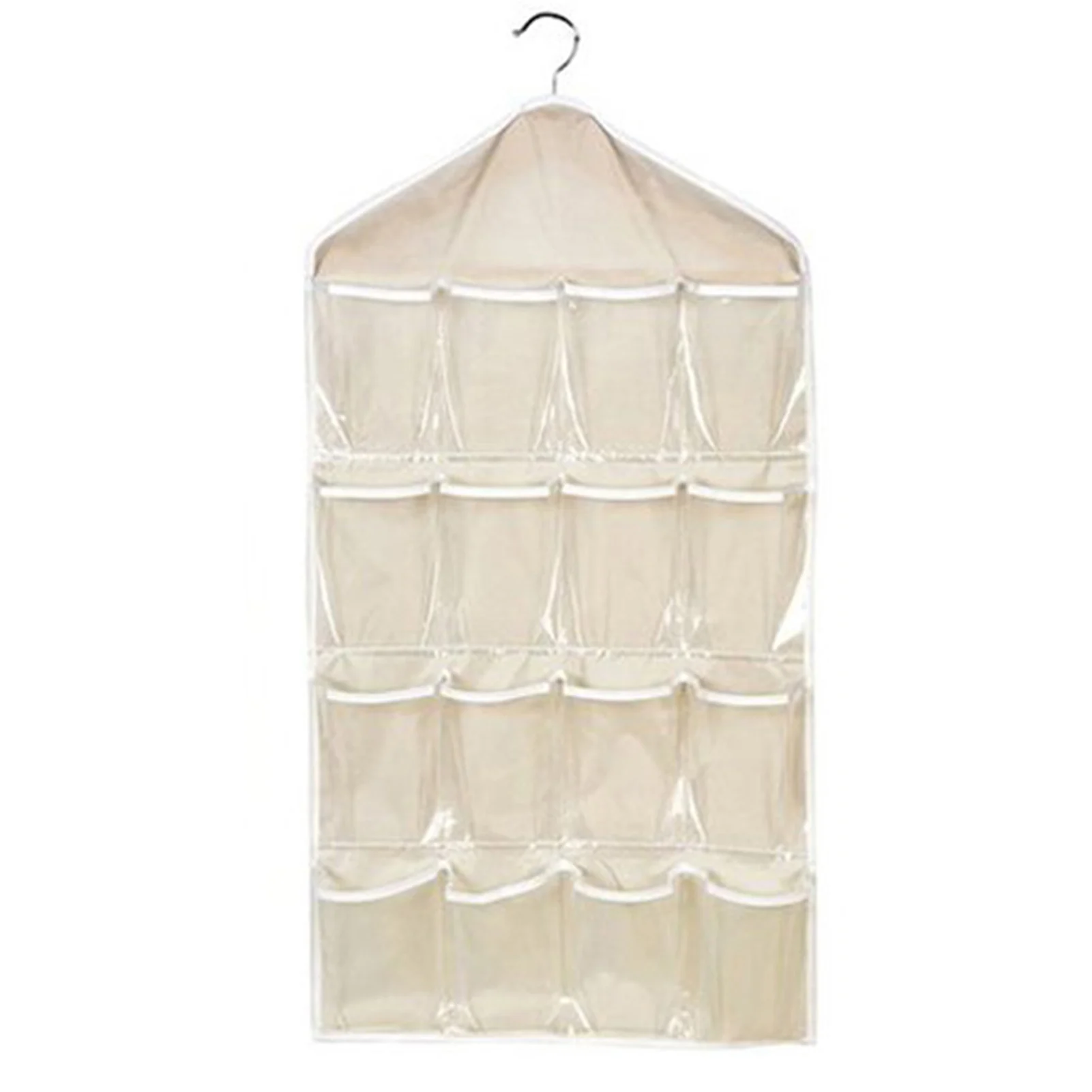 

Прозрачная Подвесная Сумка Для Хранения С 16 Разделителями Для Организации Одежды, Органайзер Для Полки В Шкафу Для Дома