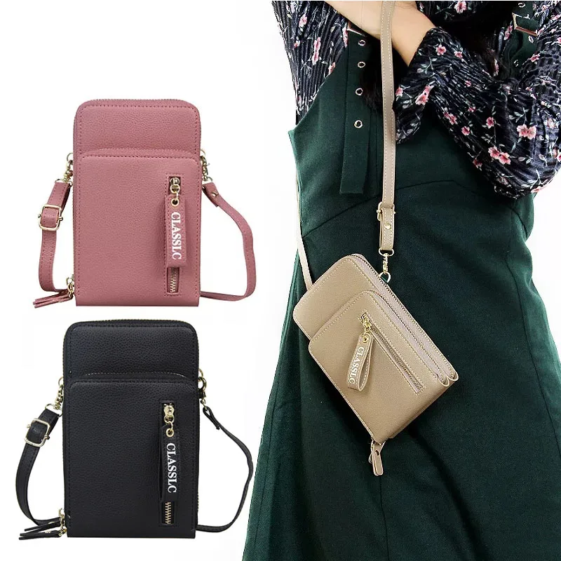 

Women's bag Soft Leather Crossbody Bags Lychee Pattern Women's Purses Shoulder Bags Strap Female Bag for Handbag