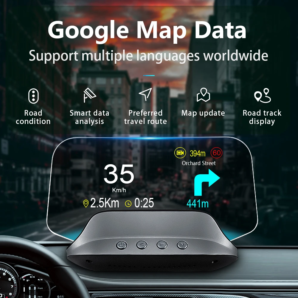 obdhud c3 plus auto projector hud navigation gps obd2 eobd speedometer head up display electronics car accessories for all car free global shipping