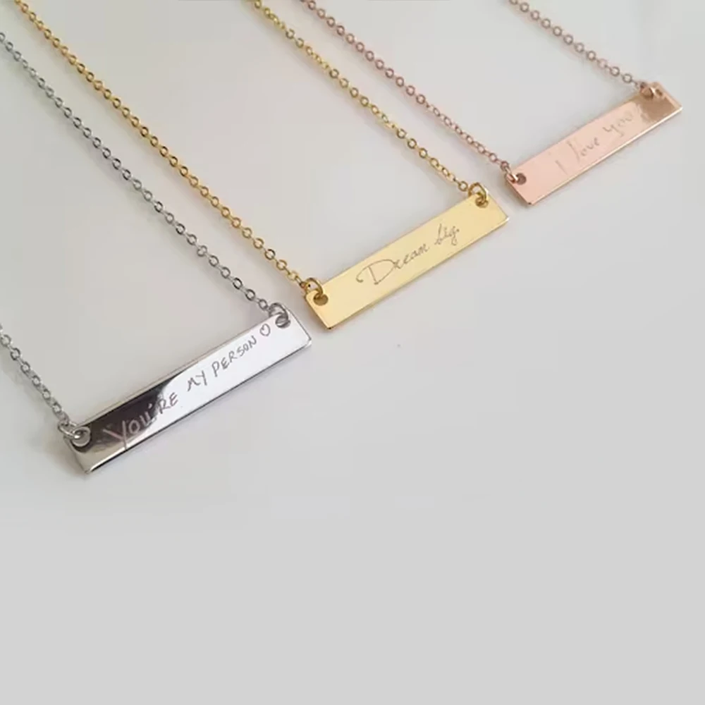 Personalized Custom Engraved Double Name Necklace for Women Stainless Steel Jewelry Gold Chain Choker Valentines Day Gift Collar