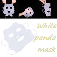 1pc new type silicone mask transparent reusable white panda ear hanging cover holder anti evaporation full face beauty tool
