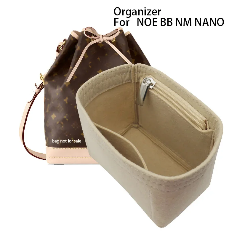 

Insert Bag Organizer For Monogramm Noe Grande Noe BB Petit Nm Nano,Womens Luxury Tote Inner Purse,Bucket Bags Liner Shaper