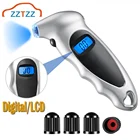 Цифровой манометр в шинах 150 фунткв. Дюйм, 4 настройки для автомобиля, грузовика, велосипеда с ЖК-дисплеем с подсветкой и 4 колпачками для клапанов в подарок