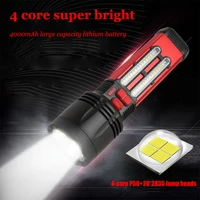 solar power p50 rechargeable led tacticals flashlight waterproof torch 7 modes lighting outdoor camping light emergency lantern