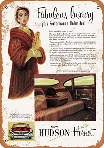 

Metal Sign - 1951 Hudson Hornet - Vintage Look Wall Decor for Cafe Bar Pub Home Beer Decoration Crafts