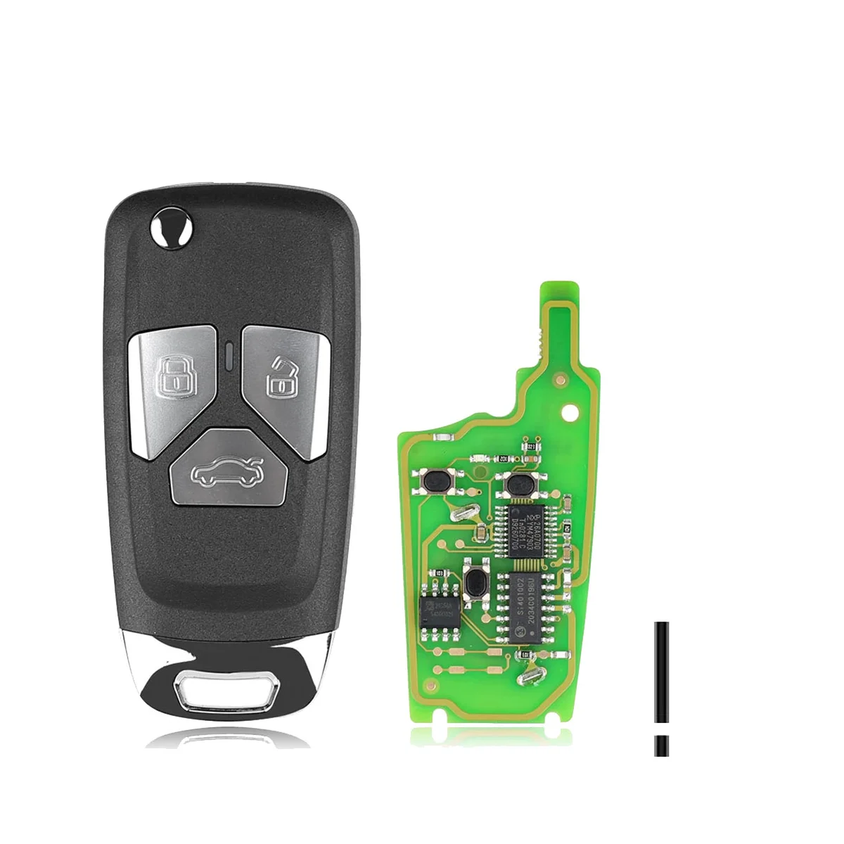 

Xhorse XNAU01EN Universal Wireless Remote Key Fob Flip 3 Button for Audi Type for VVDI Key Tool