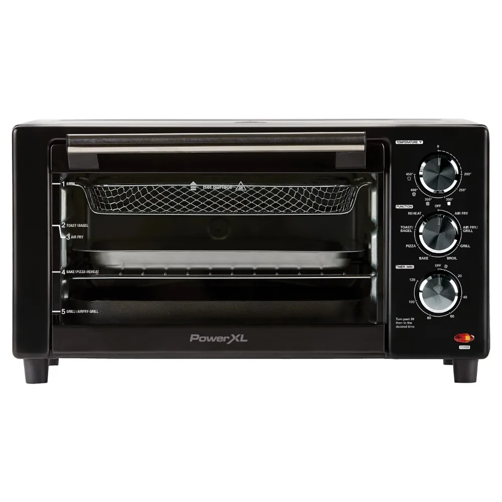 

PowerXL Air Fryer Grill Plus, Toaster Oven, Black, 1500 Watts