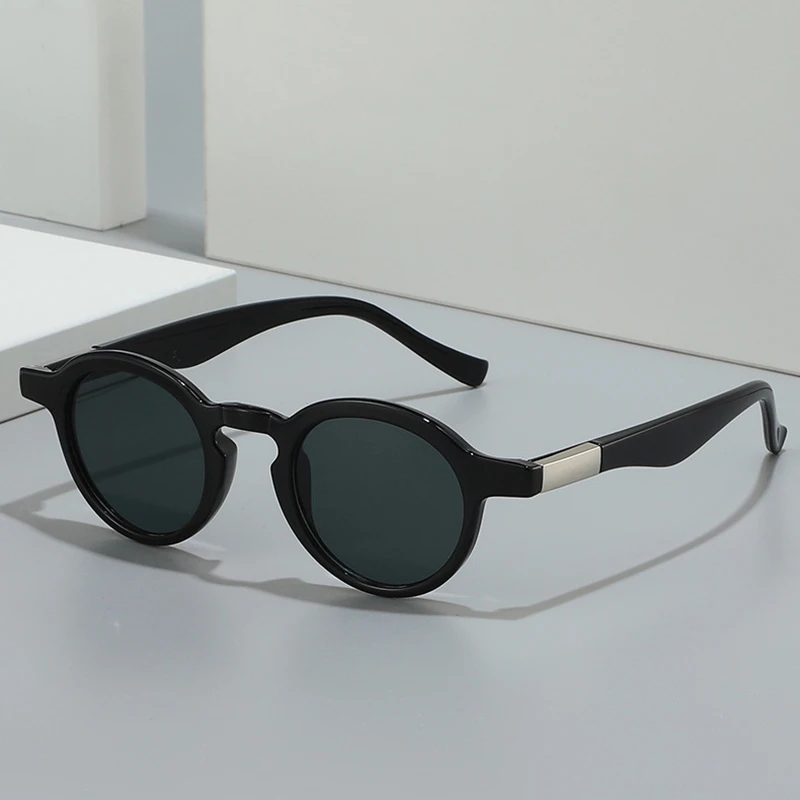 Очки солнцезащитные круглые для мужчин и женщин модные маленькие двойные очки с