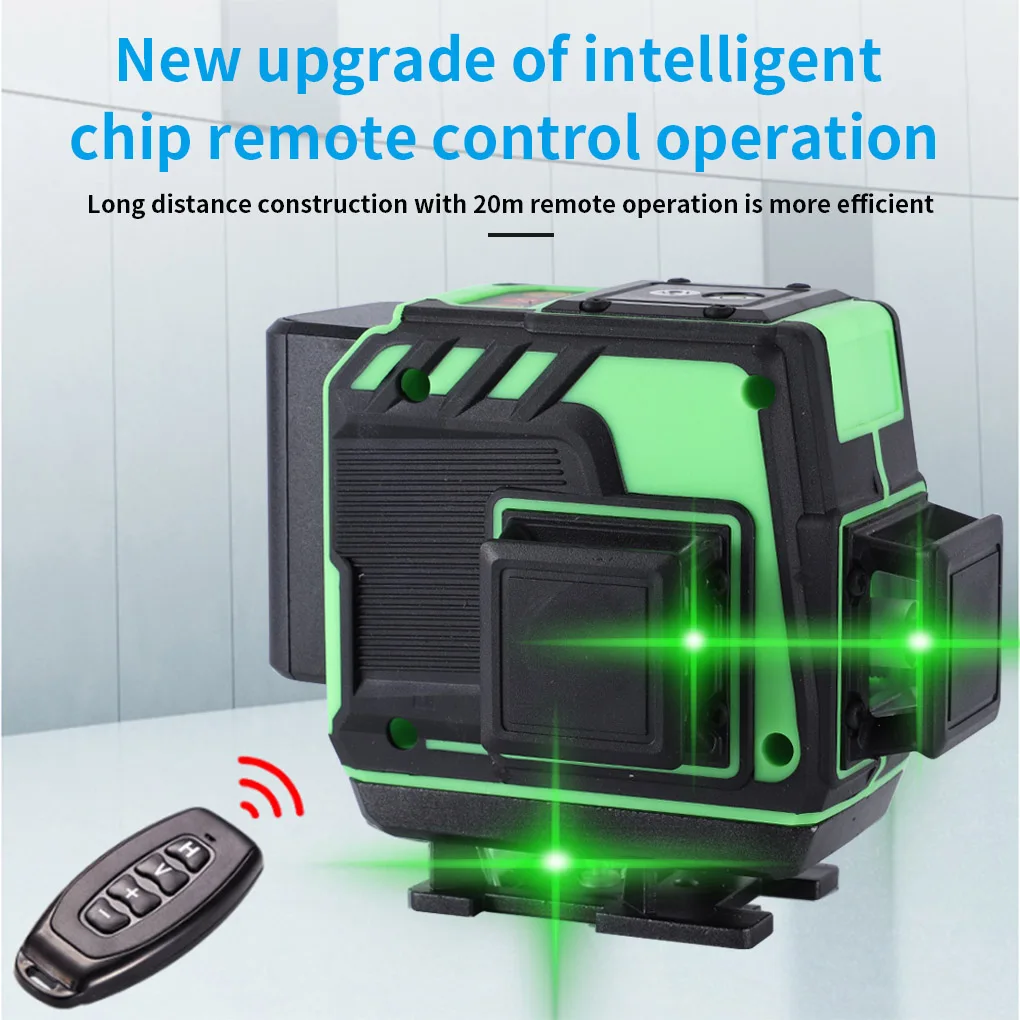 

Laser Level 16 Lines Green Laser Level 12/8 Line Horizontal Auto Leveling Measure Tool Vertical Cross Lines Indoors Construction