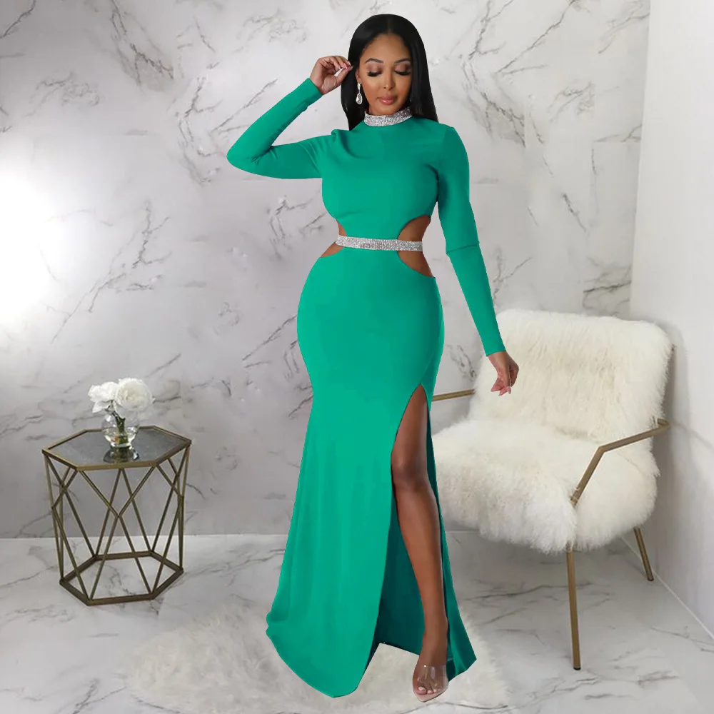 

Женское облегающее вечернее платье-годе, элегантное ажурное платье с разрезом для свадьбы, осень 2022