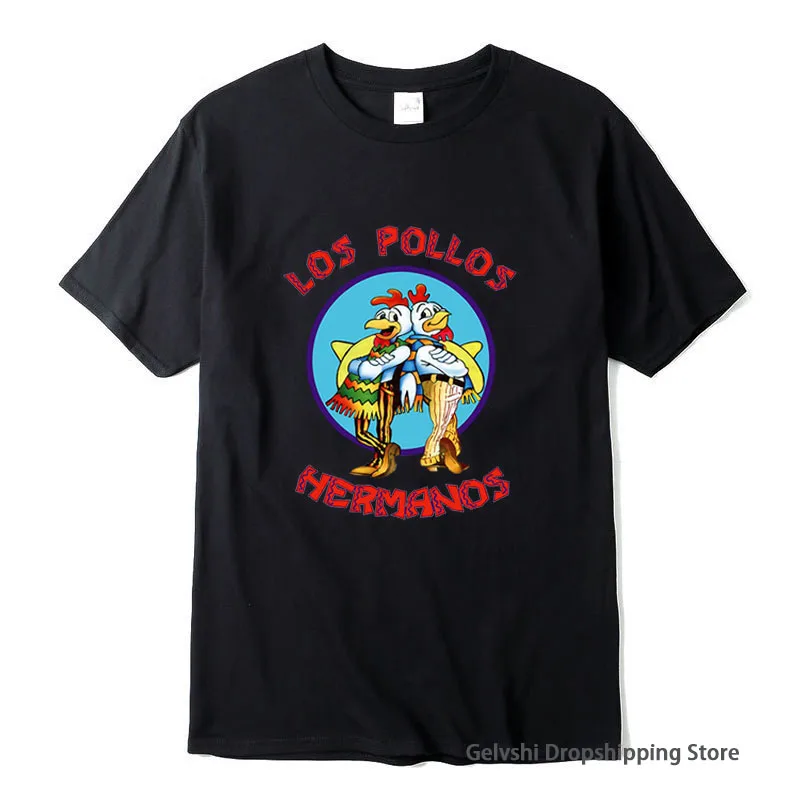 

Футболка Los Pollos Hermanos для мужчин и женщин, модная футболка, детские топы в стиле хип-хоп, хипстерские повседневные футболки для мальчиков, кур...