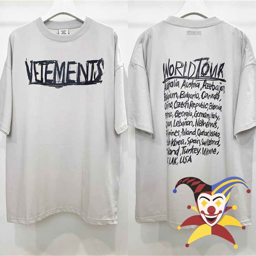 

2023ss Vetements Concert Limited Editi T-Shirt Men Women Embroidery Tags Tee VTM Short Sleeve T Shirt