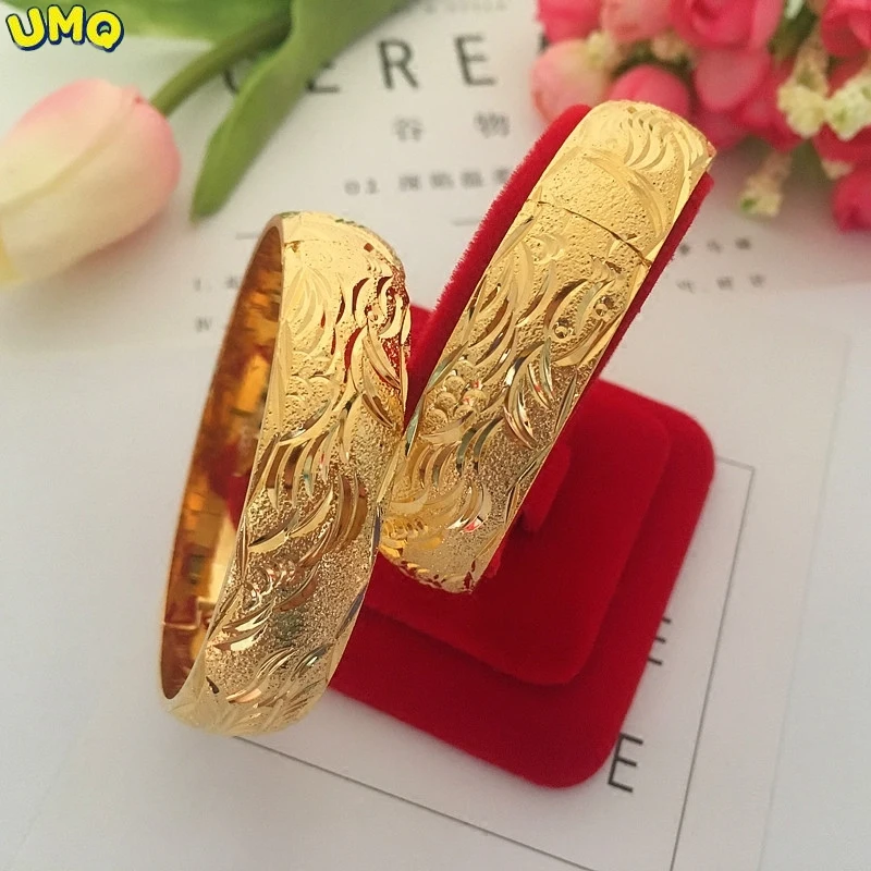

New Wedding Dragon and Phoenix Bracelet Photo Props Sand Plated Wedding Solid Simulation Jewelry Will Not Fade for a Long Time