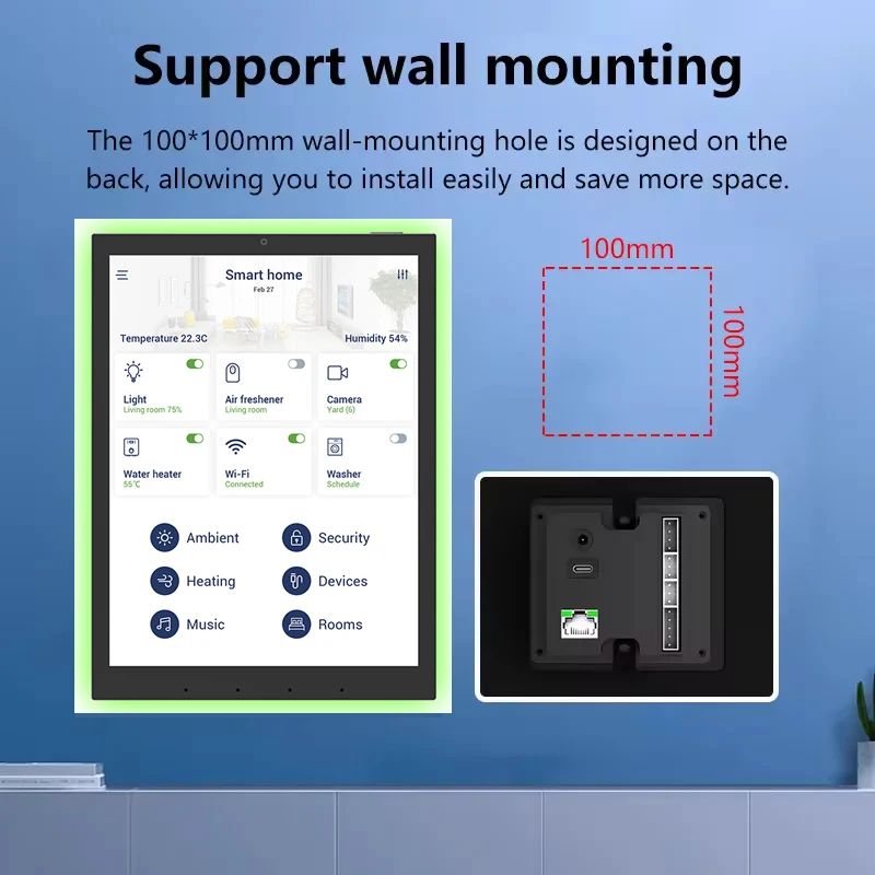 9 7-дюймовая панель управления умным домом Android 13 планшет POE экран 2K 1536*2048P