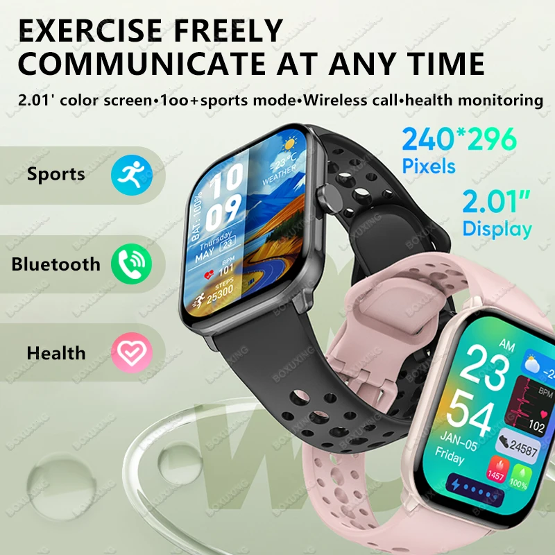 Фото Новые смарт-часы 2026 года: Watch 5 с измерением пульса, AMOLED HD-экраном 2,01 дюйма, GPS-трекингом, водонепроницаемостью IP68 и функцией звонков по Bluetooth №2