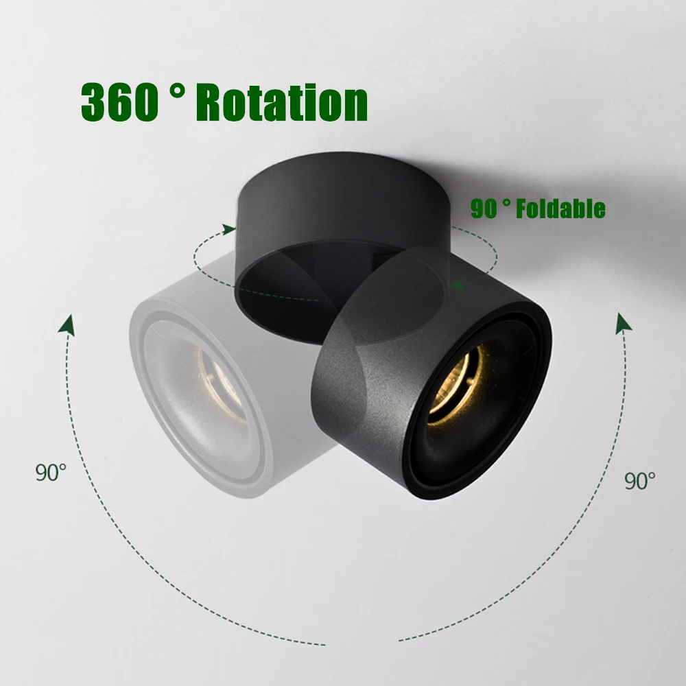 Светодиодный потолочный светильник поверхностного монтажа с регулируемой