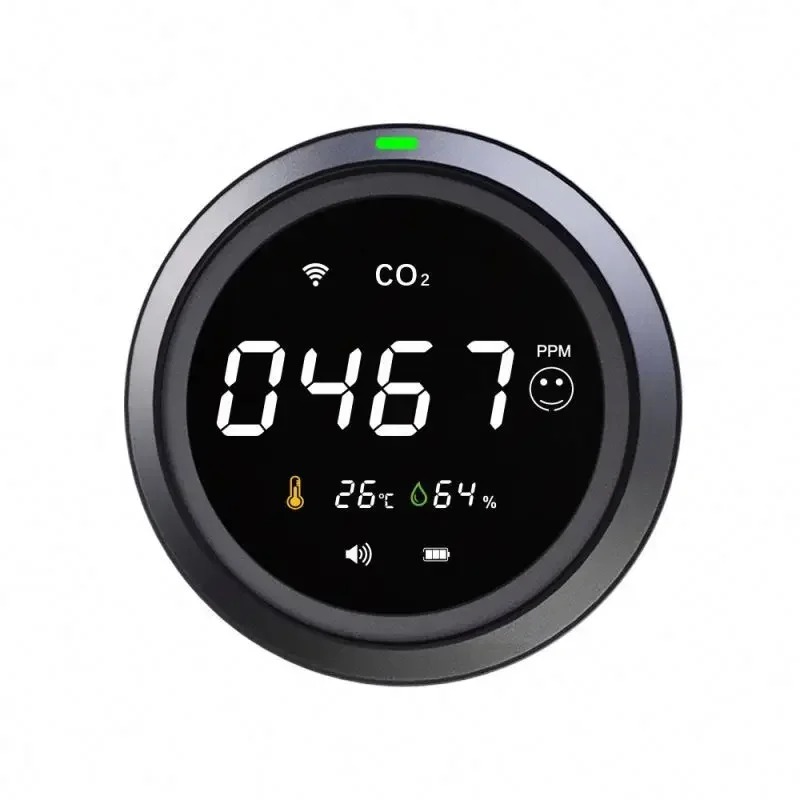 Датчик IAQ Tuya Wi-Fi для Домашнего Тестирования воздуха PM2.5 CO2 формальдегид TVOC