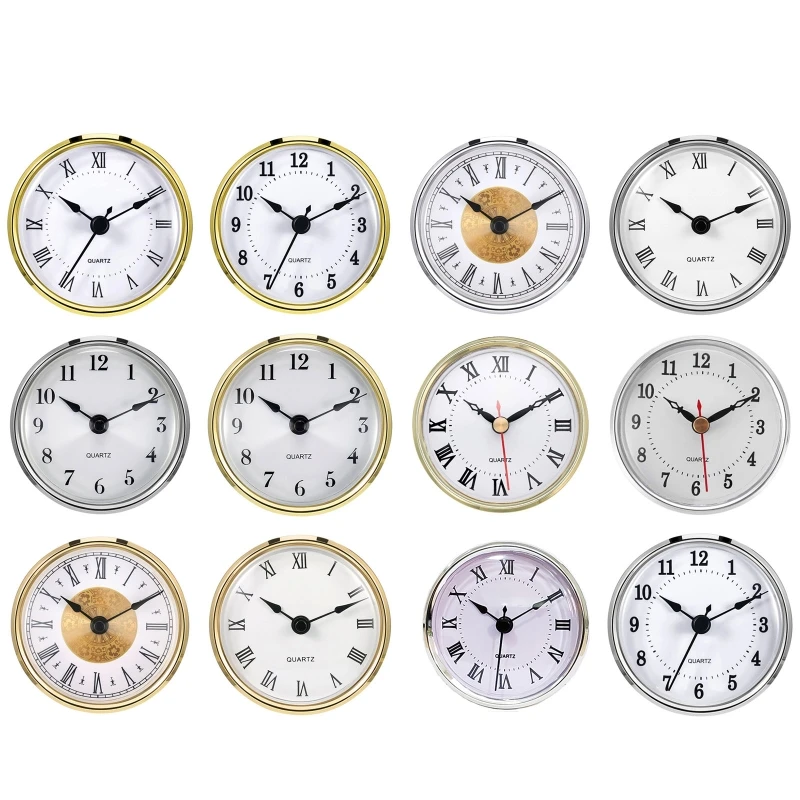 

Classic Clock Craft Insert Clocks Movement Quartz Diameter 80mm Number for Home DIY Crafts Multifunctional Installation