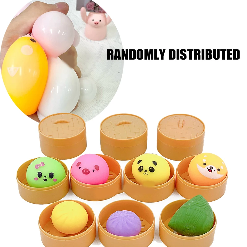 

1pcs Steamer Decompression Simulation Stuffed Bun Toy Venting Steamed Bun squishy kid toys Stuffed Bun Rebound Decompression Toy