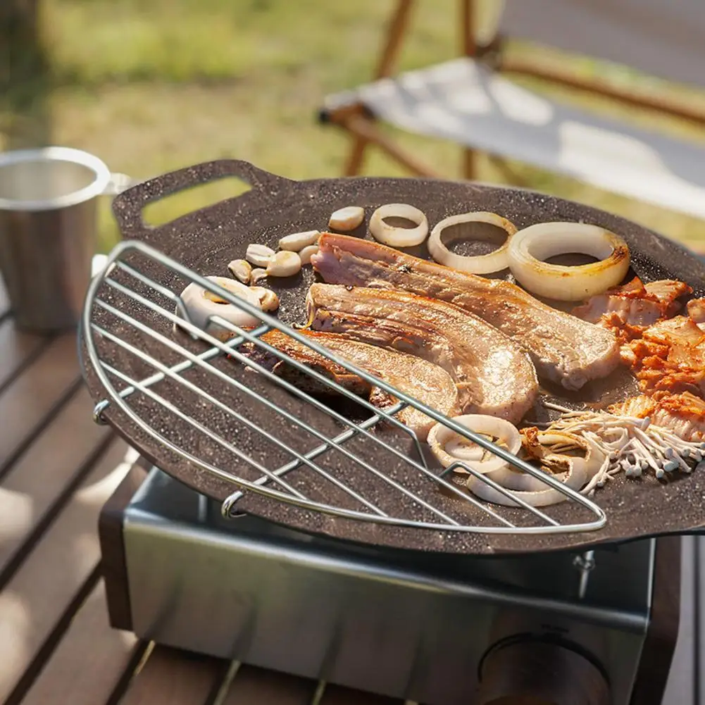 

Equipment Barbecue Grid Camping Cooking Baking Net Stainless Steel Cooling Rack Wire Grid Cake Food Rack Fire Grill BBQ Grate