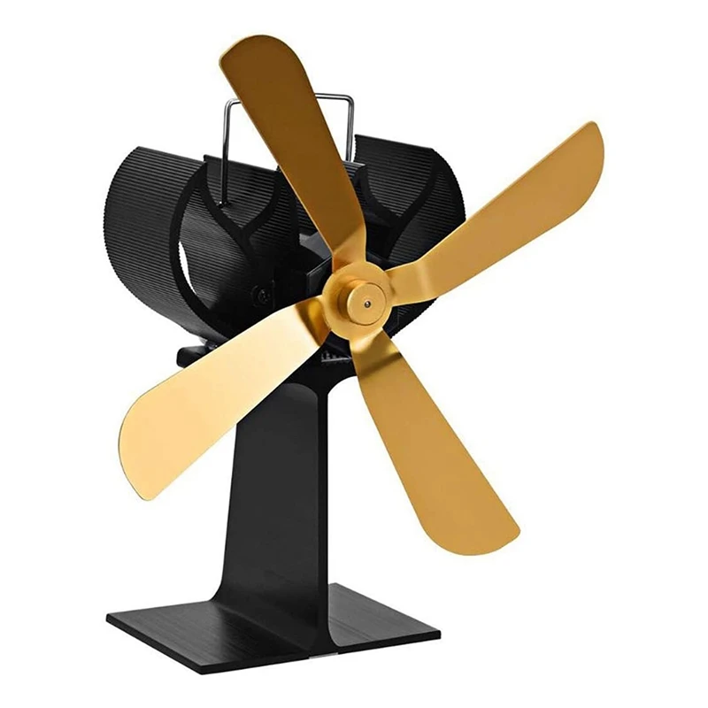 

4 Blades Heat Powered Stove Fan Fireplace Fan Heat Powered Fan for Circulating Warm Air for Wood Log Burner Fireplace