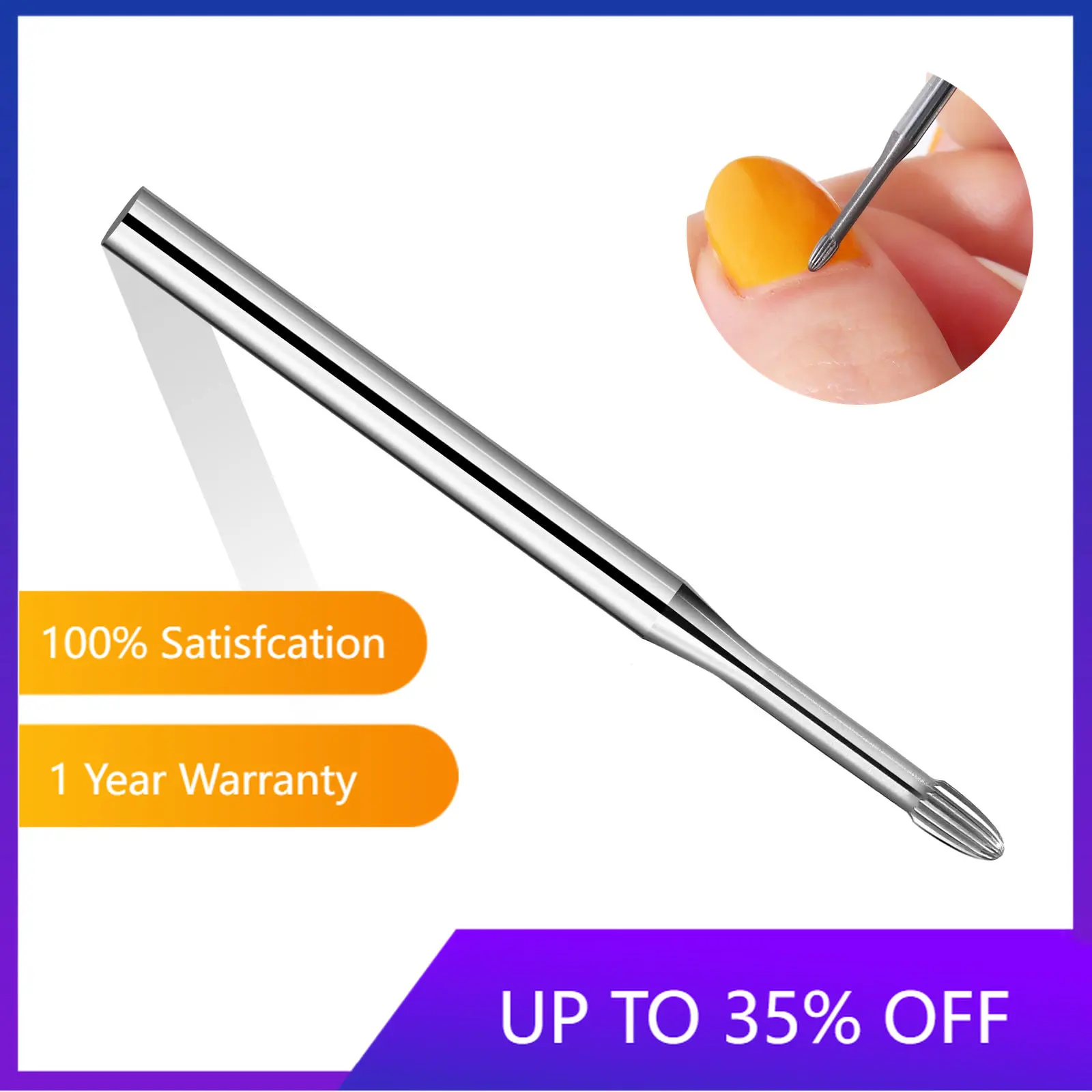 

3/32" Cuticle Drill Bit Safety Milling Cutters Tungsten Carbide E-file Bits for Manicure Pedicure Professional Nail Art Tools