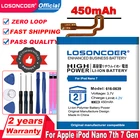 LOSONCOER 450 мАч 616-0639 616-0640 аккумулятор для Apple iPod Nano 7 7-го поколения батареи A1446 MP3 MP4 аккумулятор MB903LLA