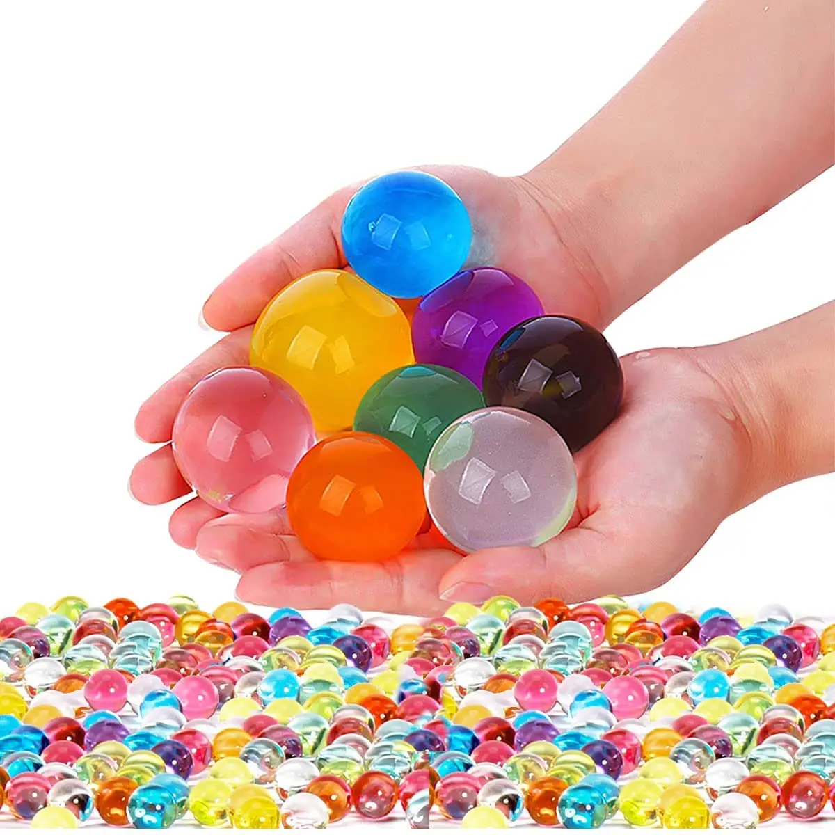 

Non Toxic Water Beads Kit 300pcs Giant & 20000 Small Gel Beads for Kids-Value Package Sensory Toys and Decoration