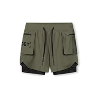 pantalones cortos deportivos de verano para hombre shorts de doble capa con estampado de doble bolsillo secado r%c3%a1pido transpi