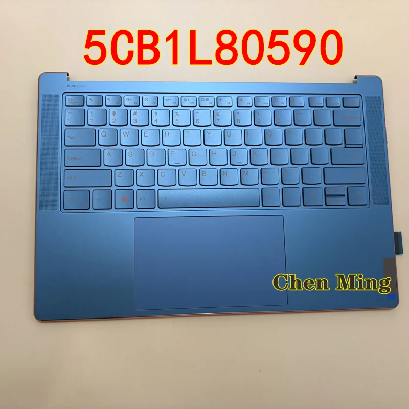 Фото 5CB1L80590 новый чехол для Lenovo Yoga Slim 7 14APU8, верхняя часть корпуса (C-cover) с клавиатурой и тачпадом 83AA №1