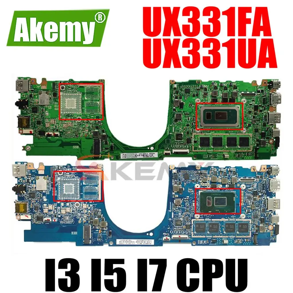 

Материнская плата UX331FA UX331UA для ноутбука I3 I5 I7 7-го поколения процессор 8-го поколения 4 ГБ 8 ГБ ОЗУ для ASUS UX331FN UX331UN UX331 материнская плата