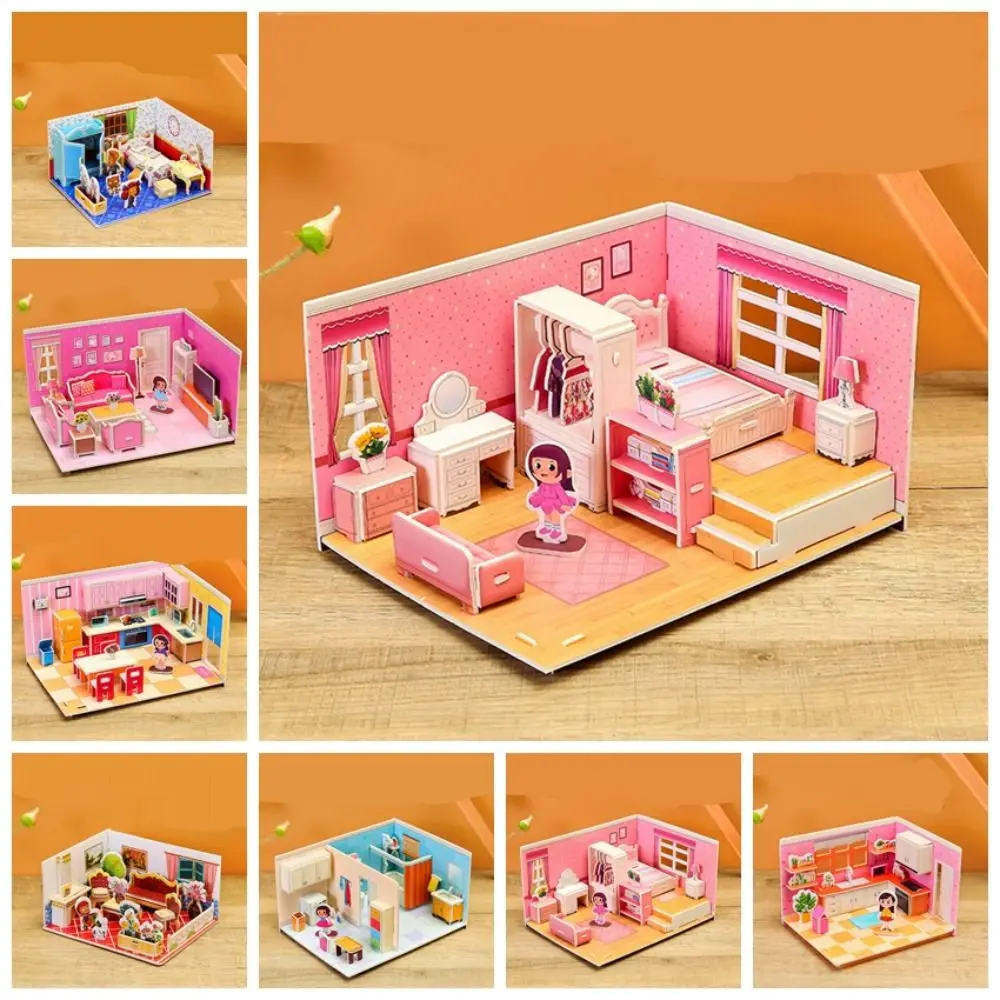 

Paper 3D Paper Puzzle Room Fashion Bathroom Educational DIY Bedroom Children