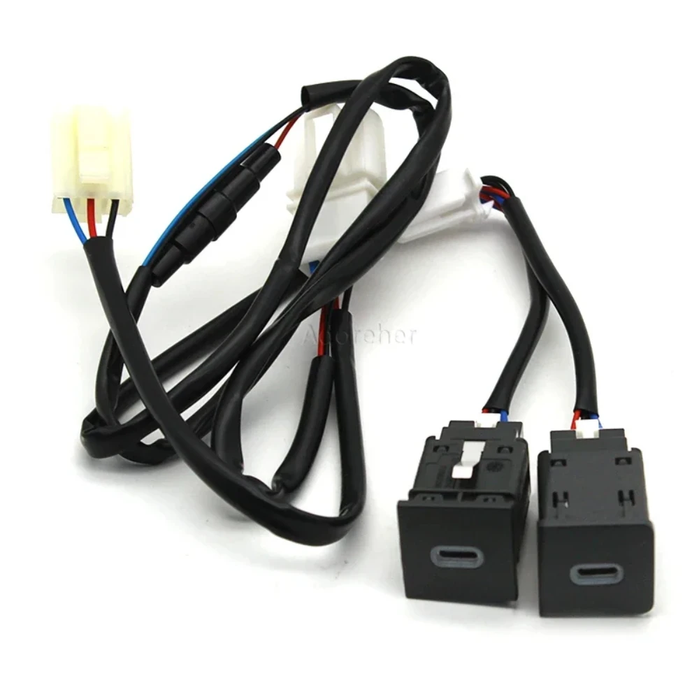 

12 В/24 QC3.0 Type C PD USB Разъем для быстрого автомобильного зарядного устройства Сменный жгут для VW Golf 6 Jetta 5 MK5 Scirocco 06-12