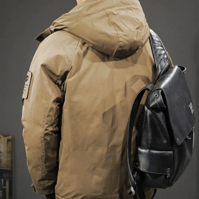 Зимняя уличная ветрозащитная куртка-карго с капюшоном мужская куртка для