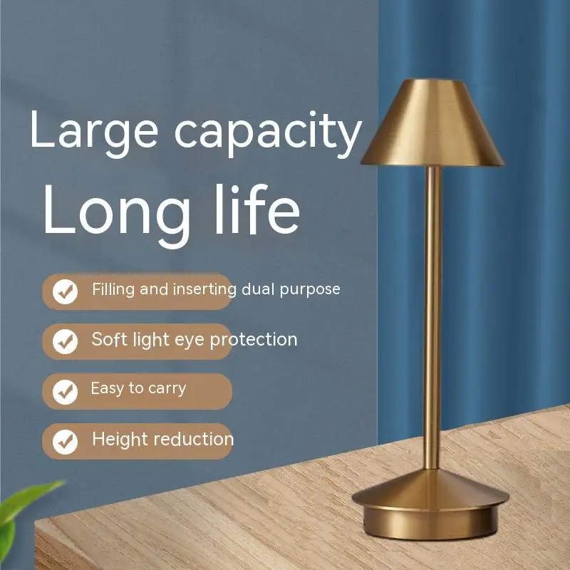 

Rechargeable Lamp Dining Bar Table Decoration Night Light LED Table Lamp Retro Bar Coffee 3 Color Touch Sensor for Living Rome