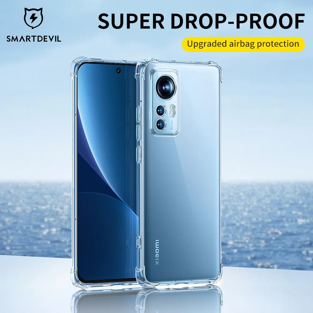 

Прозрачный чехол SmartDevil с подушкой безопасности для телефона Xiaomi Mi 12 Pro 12X 13 Pro 12S Ultra Mi 11 10, бампер, задняя крышка, Противоударная подушка