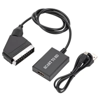 1080p composite scart to converter 16943 1 3 adapter with usb cable supports dvd set top box blu ray player