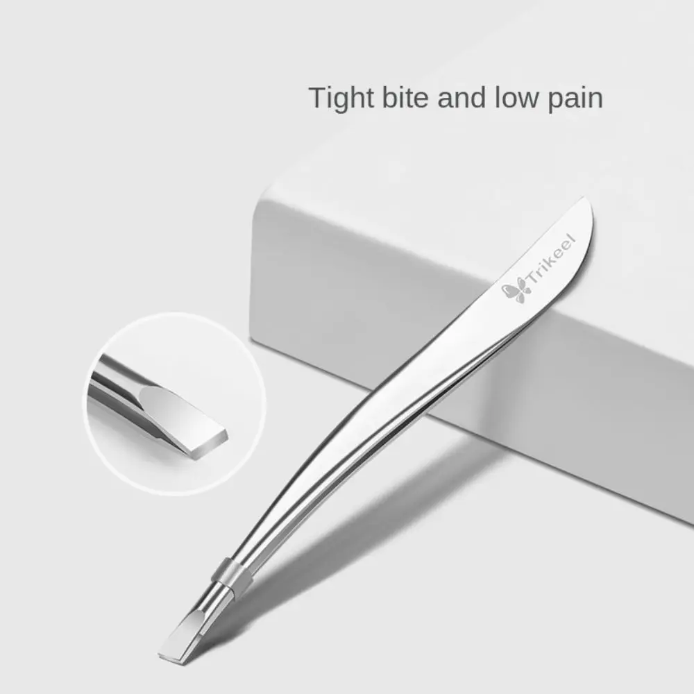 Пинцет для бровей из нержавеющей стали против отпечатков пальцев наклонные