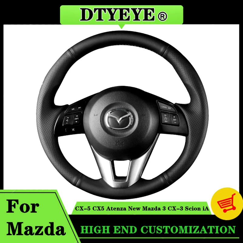 

Автомобильная крышка рулевого колеса для Mazda CX-5 CX5 Atenza 2014 Новая Mazda 3 CX-3 Scion iA 2016 Индивидуальная оригинальная оплетка рулевого колеса