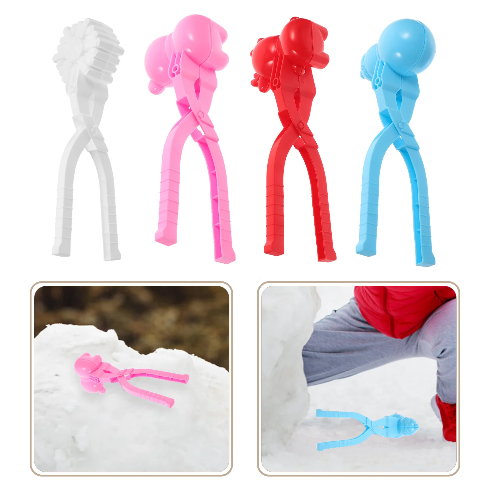 4 шт. модель снега снежный шар мультяшный снежок зажимы игрушки забавные