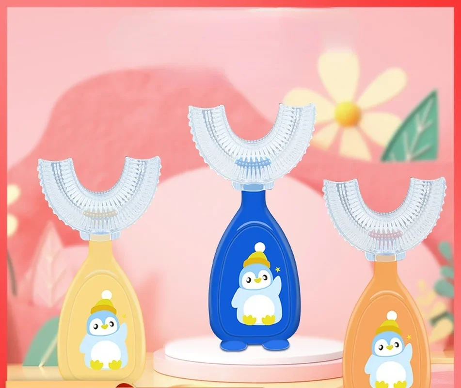 

Children's U-shaped Toothbrush Can Manually Brush Their Teeth with U-shaped Soft Hair When They Are 2-12 Years Old