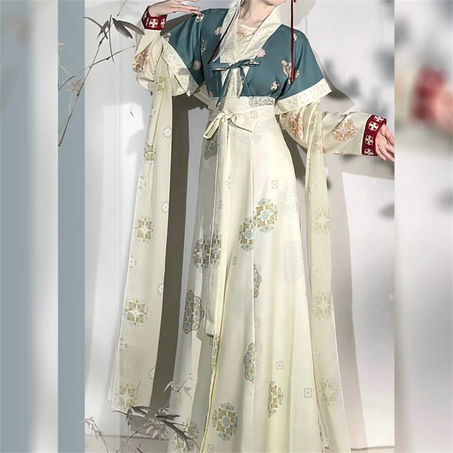 Китайское платье Hanfu женское традиционное вышитое карнавальное Tang танцевальное