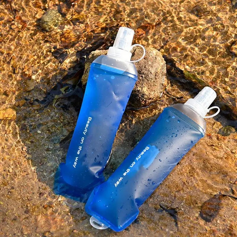 Мягкая колба для воды 450 мл складная бутылка езды на велосипеде беговой гибкая