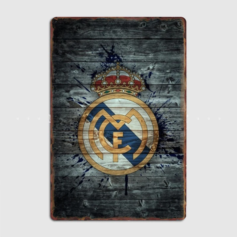 

King Madrid Metal Sign Wall Mural Kitchen Design Wall Decor Tin Sign Poster Room Decoration