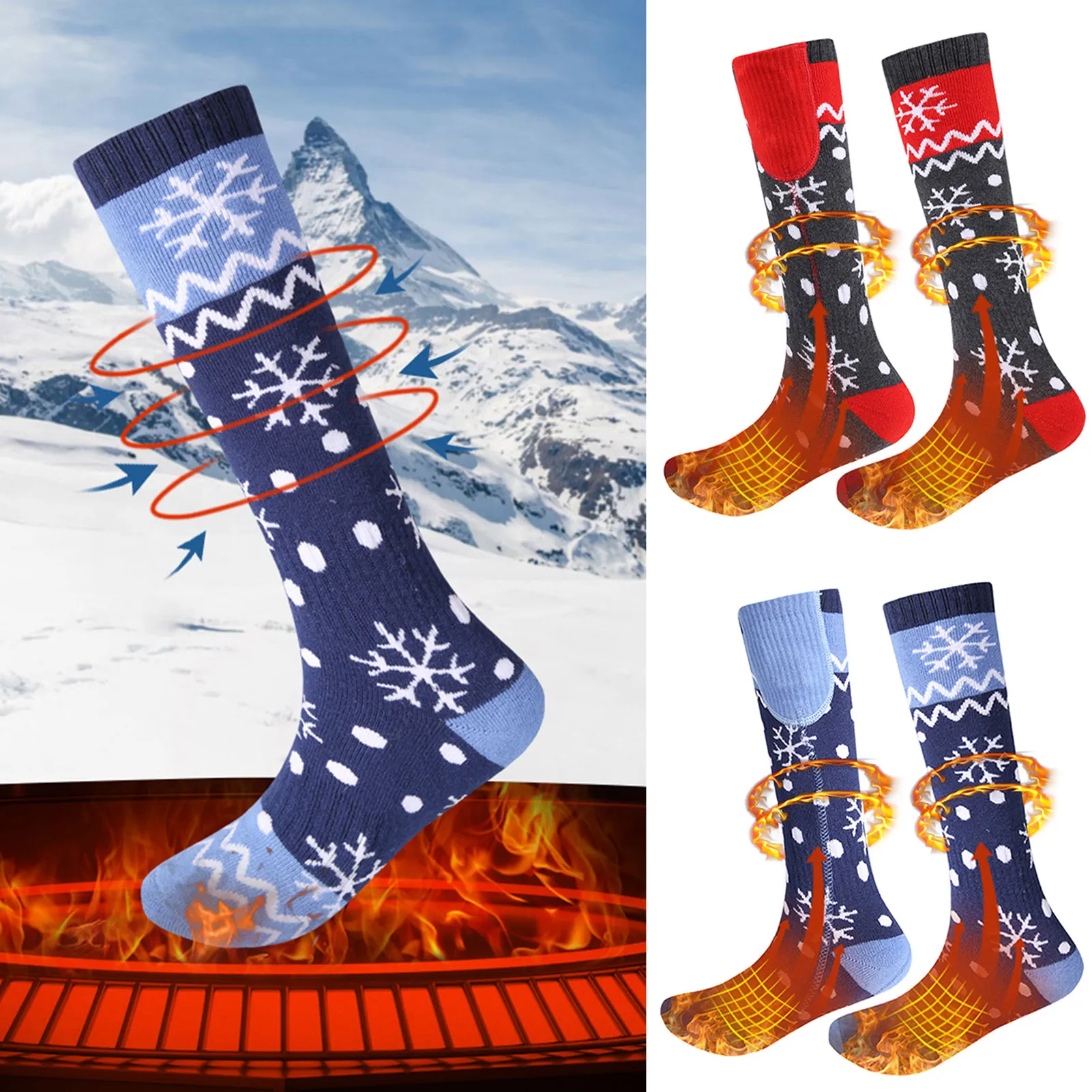 

Heated Socks 5v 5000mah Electric Socks Rechargeable App Temperature Control Christmas Electric Heating Socks for Hunting Winter