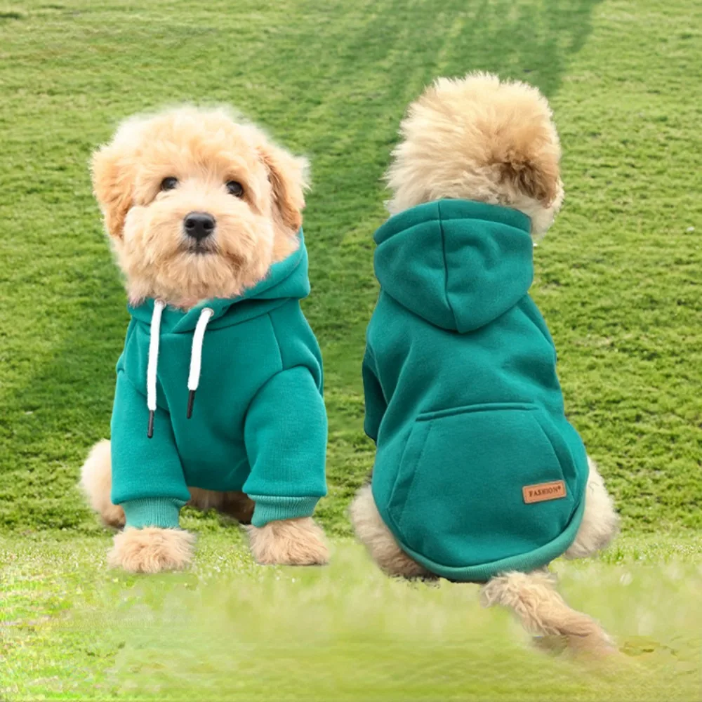 

Dog Sweaters Dog Hoodie Solid Soft Brushed Fleece Dog Clothes Hoodie Sweatshirt with Pocket for Dogs