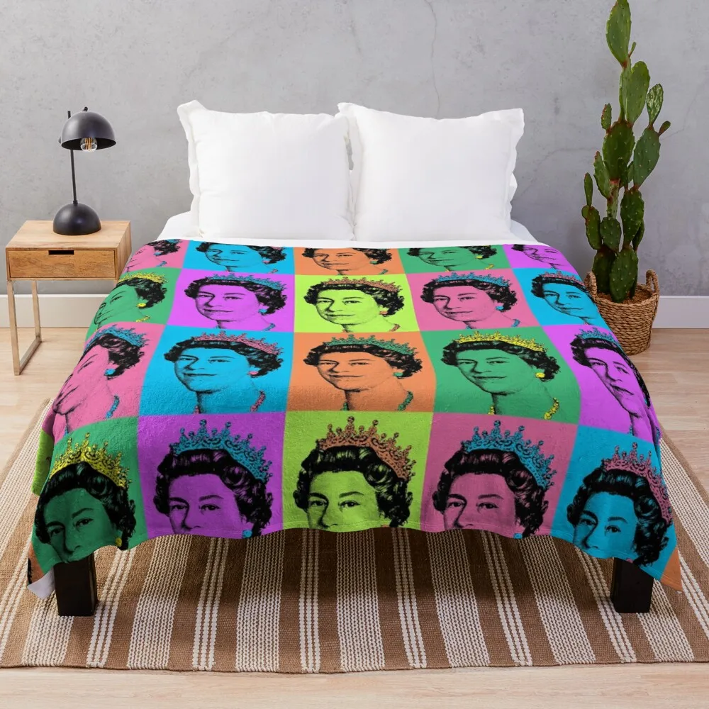 

Queen Elizabeth II England British Throw Blanket Sleeping Bag Blanket